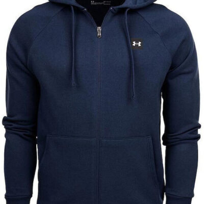 Under Armour Ζακέτα με Κουκούλα UA Rival Fleece FZ Hoodie 1357111-408  Academy  Onyx White