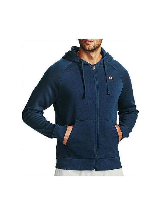 Under Armour Ζακέτα με Κουκούλα UA Rival Fleece FZ Hoodie 1357111-408 Academy Onyx White - Image 2