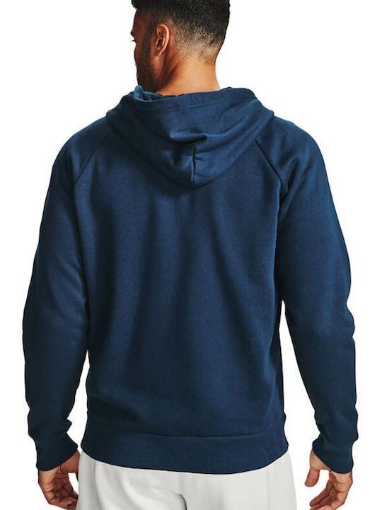Under Armour Ζακέτα με Κουκούλα UA Rival Fleece FZ Hoodie 1357111-408 Academy Onyx White - Image 3