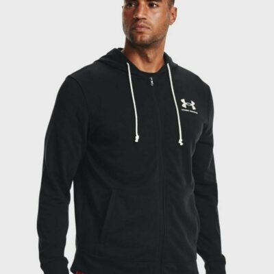 Under Armour Ζακέτα με Κουκούλα - UA Rival Fleece - 1370409-001 - Black//Onyx White
