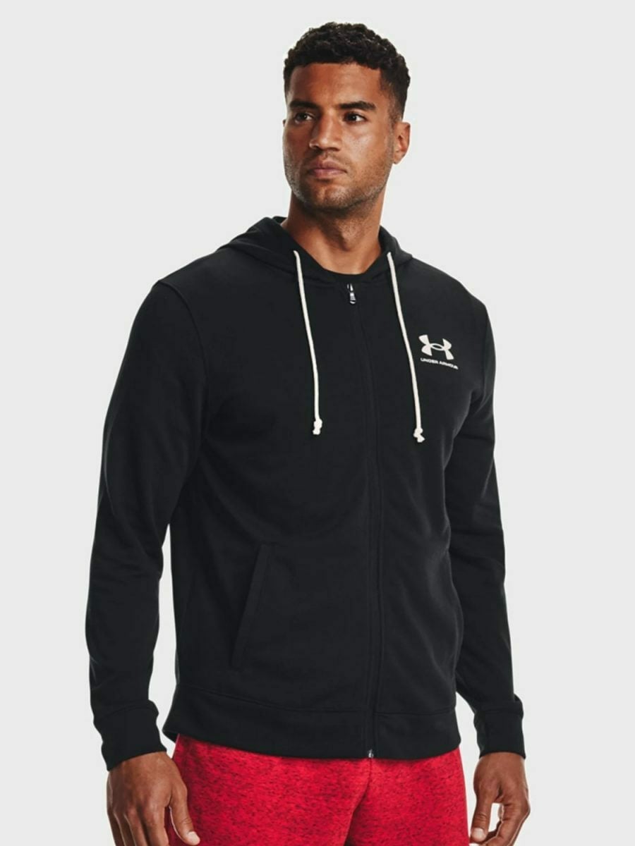 Under Armour Ζακέτα με Κουκούλα - UA Rival Fleece - 1370409-001 - Black//Onyx White