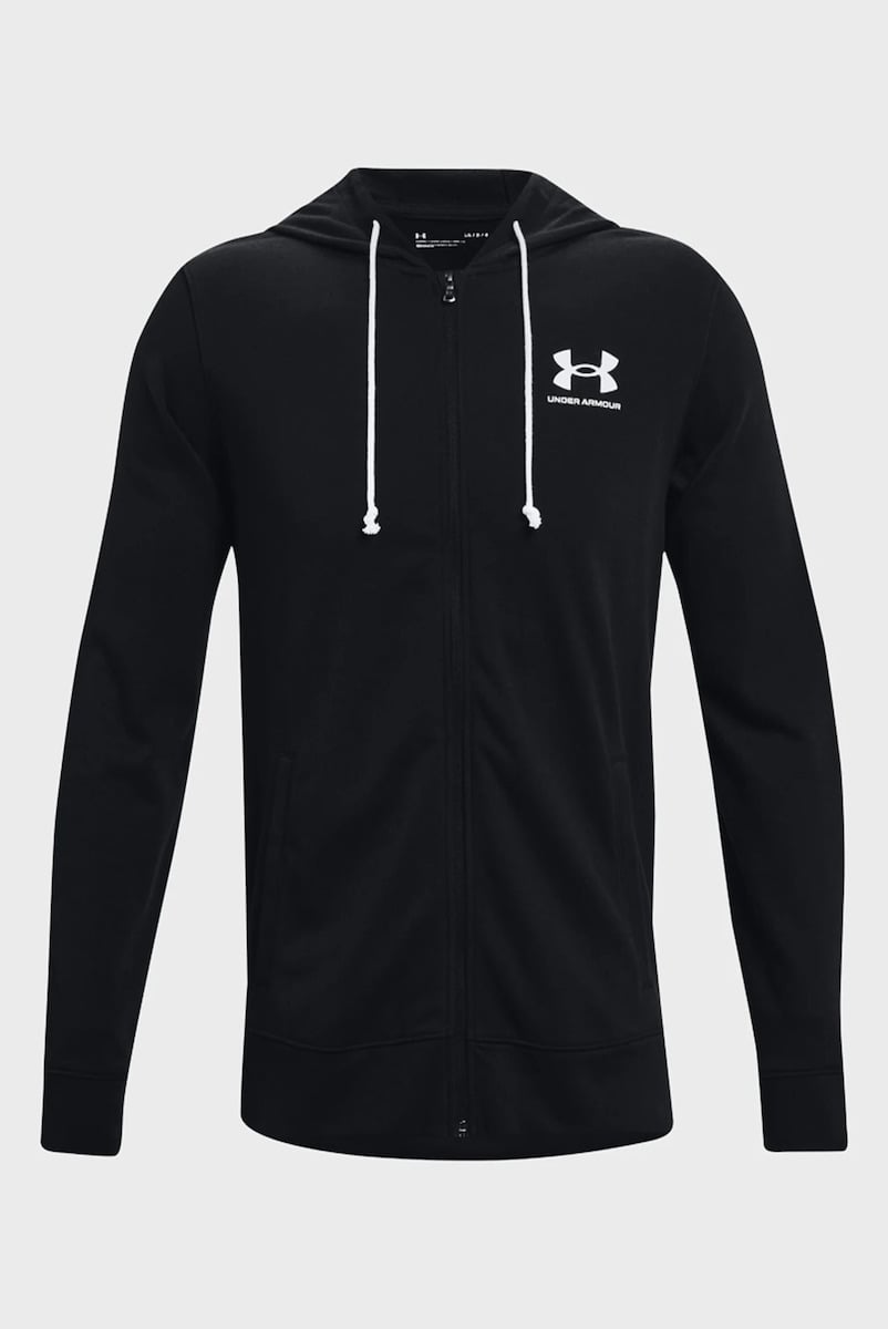 Under Armour Ζακέτα με Κουκούλα - UA Rival Fleece - 1370409-001 - Black//Onyx White - Image 5