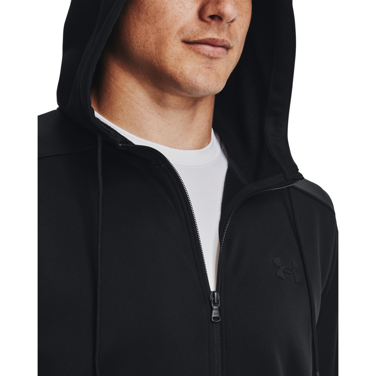 Under Armour Ζακέτα με Κουκούλα - Armour Fleece - 1373357-001 - Black - Image 4