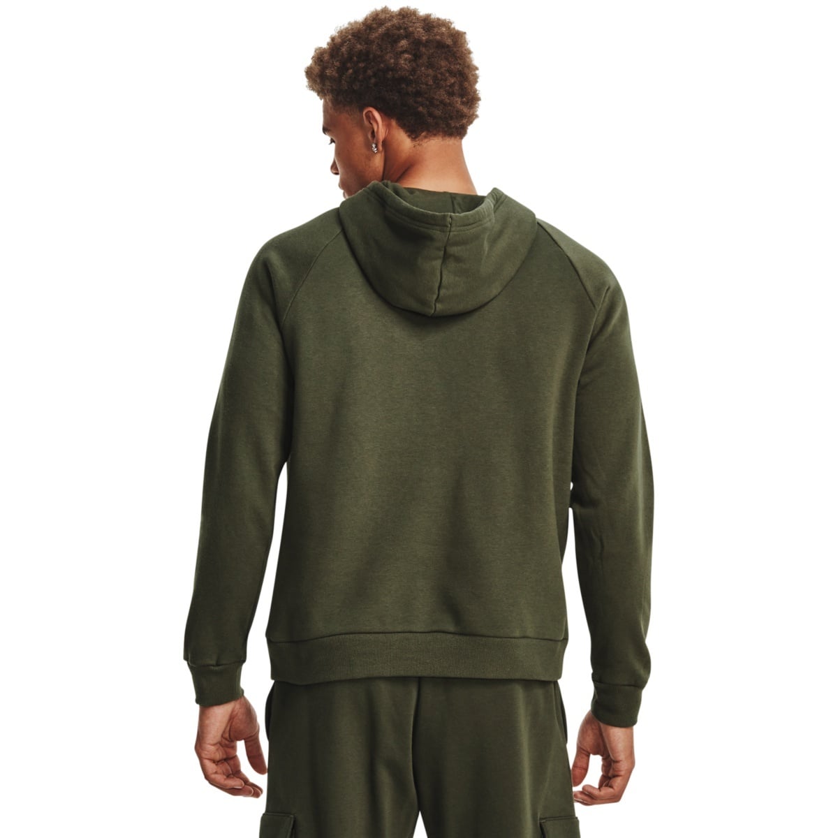 Under Armour Ανδρικό Φούτερ Με Κουκούλα - UA Rival Fleece - 1379758-390 - Marine OD Green / White - Image 2