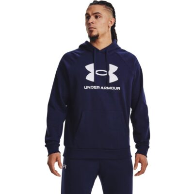 Under Armour Ανδρικό Φούτερ Με Κουκούλα - UA Rival Fleece - 1379758-410 - Midnight Navy / White