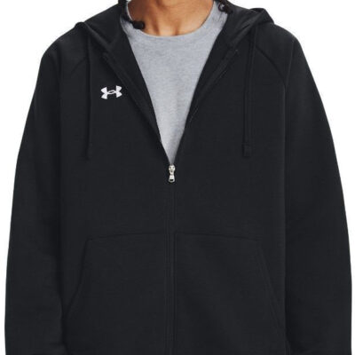 Under Armour Ζακέτα με Κουκούλα - UA Rival Fleece FZ Hoodie - 1379767-001 - Black / White