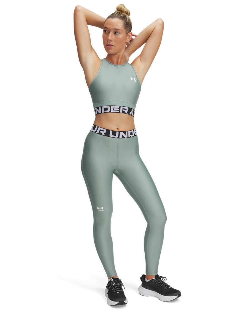 Under Armour Γυναικείο Αθλητικό Κολάν - UA HG Legging 1383559-348 Silica Green White - Image 3