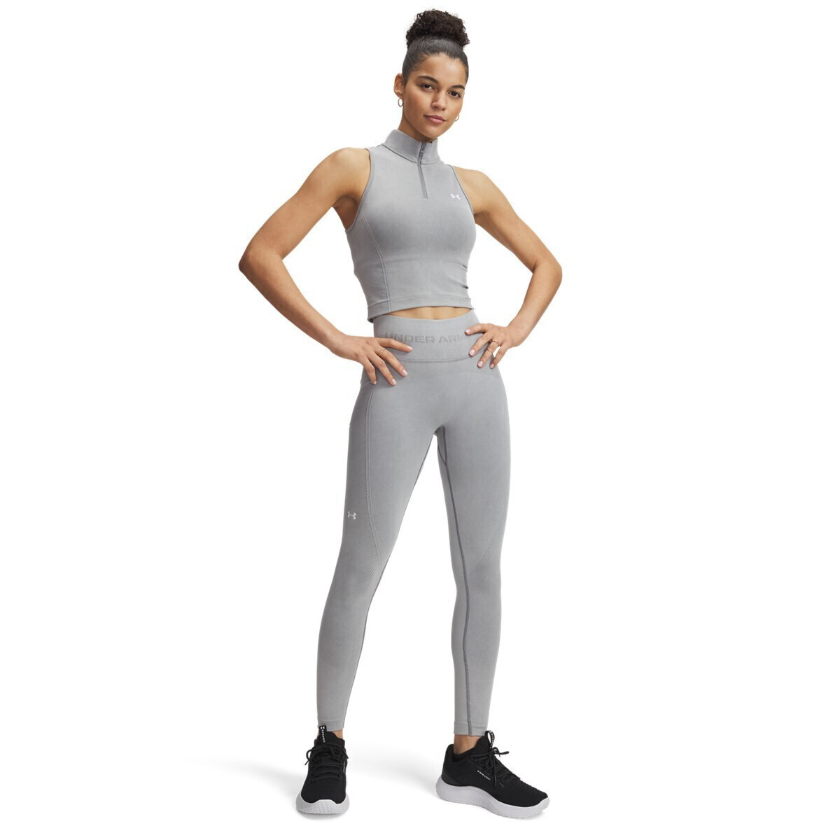Under Armour Γυναικείο Κολάν - Vanish Seamless Washed Leg - 1388114-001 - Black White - Image 3