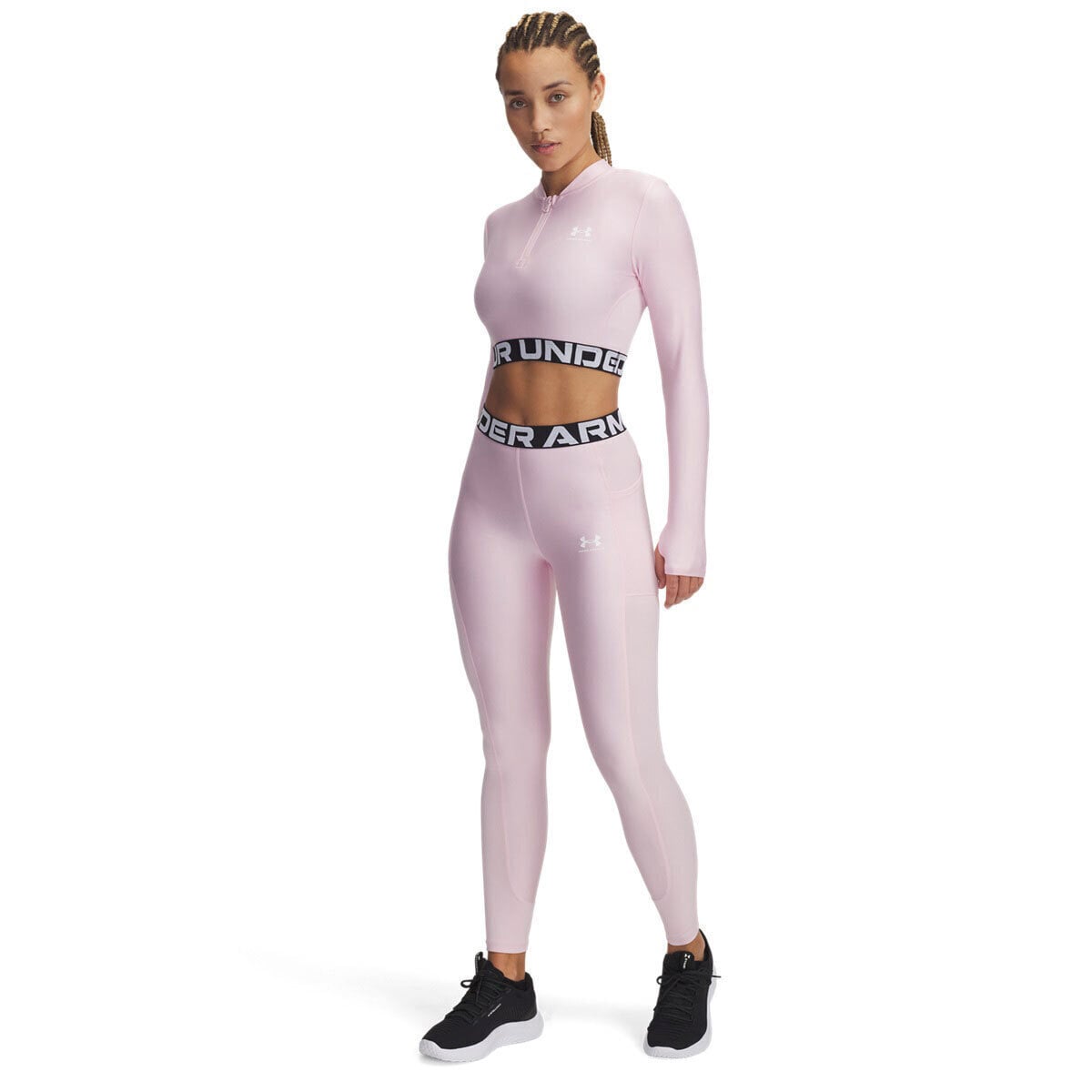 Under Armour Γυναικείο Αθλητικό Κολάν - HeatGear Rib Legging 1388693-647 Prime Pink - Image 3