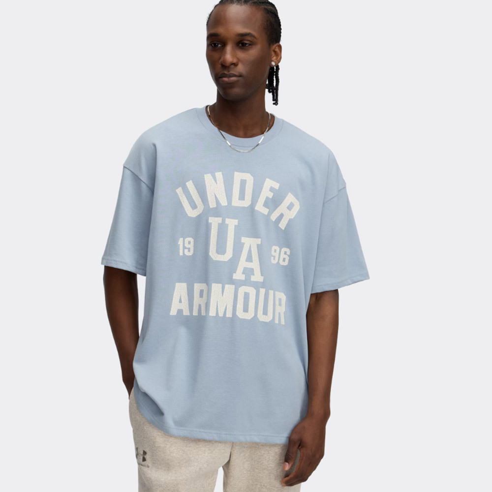 Under Armour Ανδρικό Κοντομάνικο Μπλουζάκι - UA Heavyweight Varsity - 1390179-465 - Harbor Blue