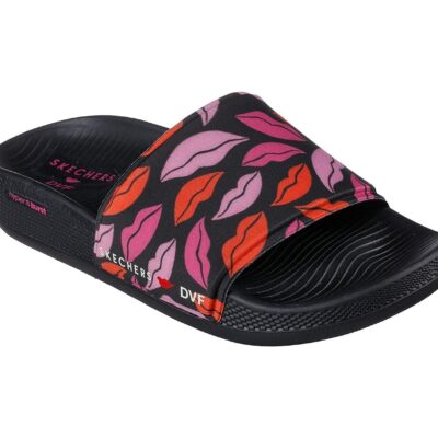 Skechers Γυναικεία Σαγιονάρα - DVF: Hyper Slide - Sky Gloss - 140465-BKMT- Black-Multi