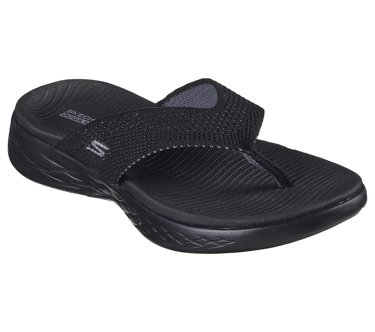 Skechers Γυναικεία Σαγιονάρα - On-the-Go 600 - Flourish - 140703-BKGY- Black-Grey