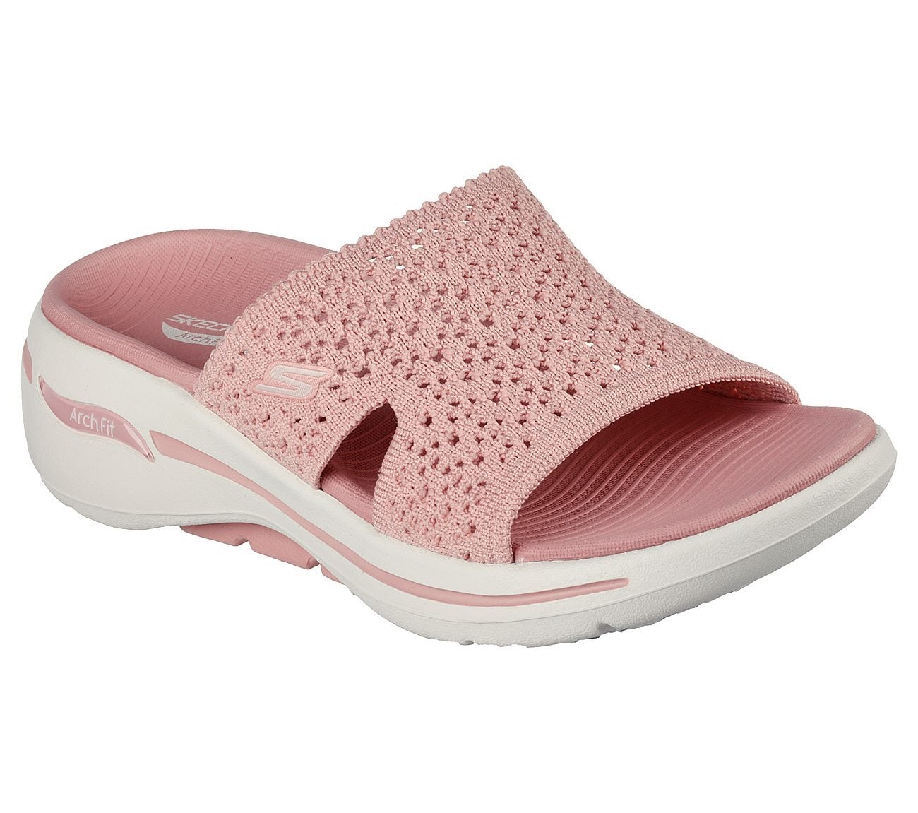 Skechers Γυναικείο Πέδιλο-Σανδάλι - Go Walk Arch Fit Sandal - Crochet Knitted - 140832-MVE- Pink