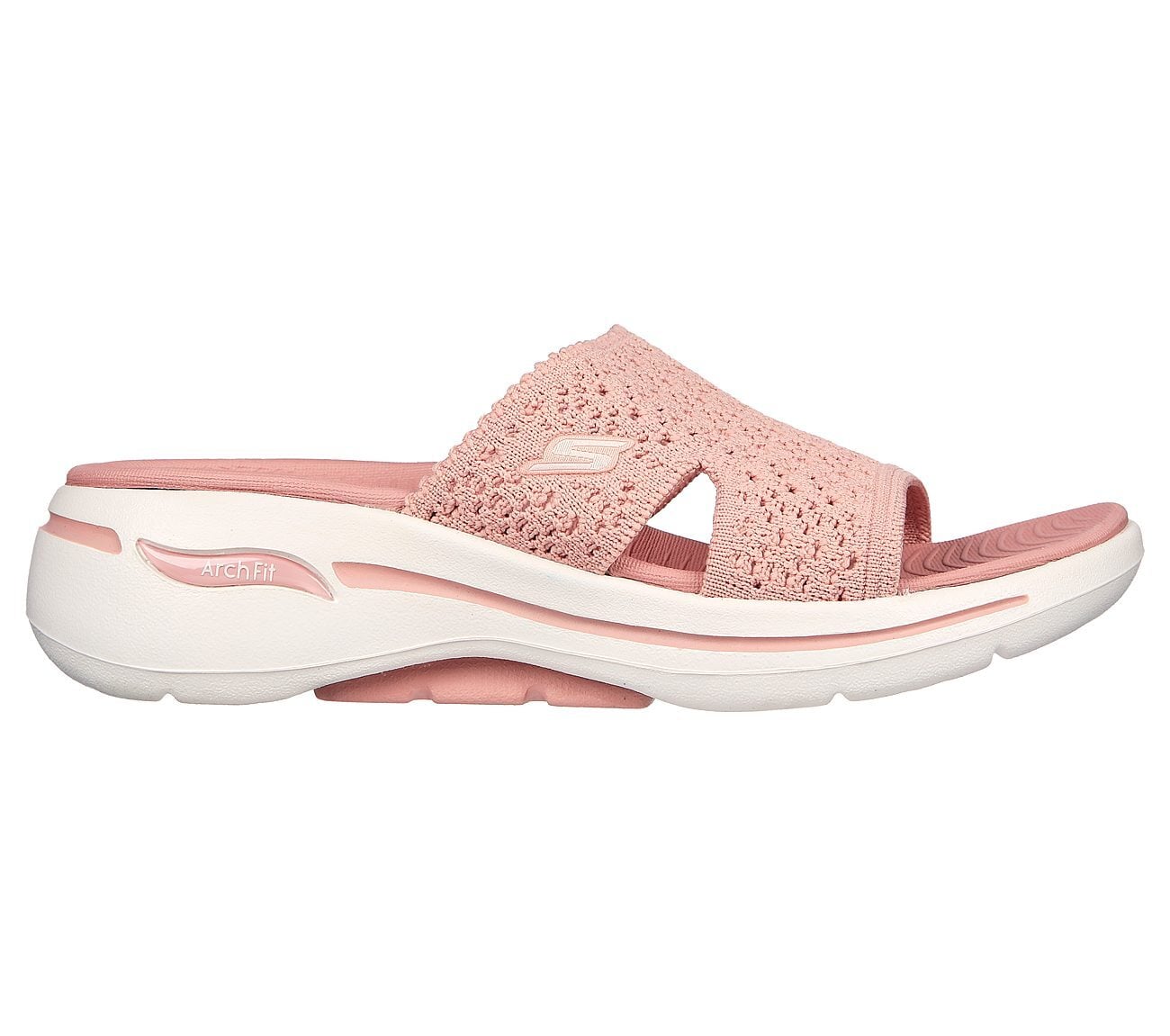 Skechers Γυναικείο Πέδιλο-Σανδάλι - Go Walk Arch Fit Sandal - Crochet Knitted - 140832-MVE- Pink - Image 4