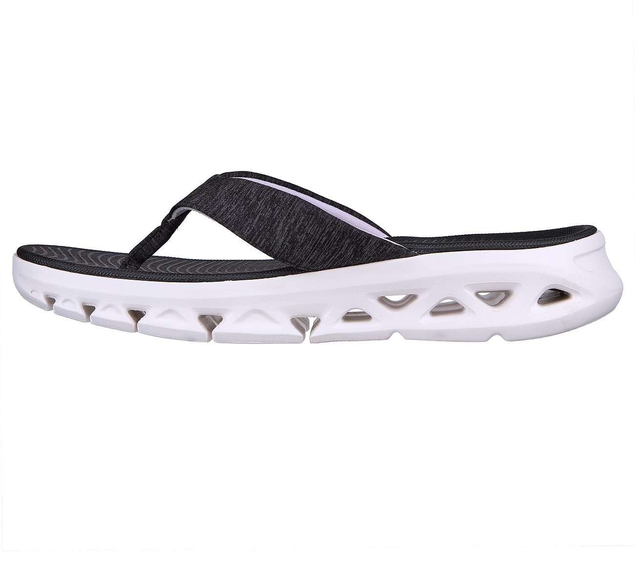 Skechers Γυναικεία Σαγιονάρα - Go Walk Arch Fit- Go Glide - 141200-BKW- Black-White - Image 2
