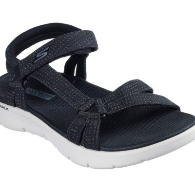Skechers Γυναικείο Πέδιλο-Σανδάλι - GO WALK Flex Sandal - Sublime 141451-BKW Black White