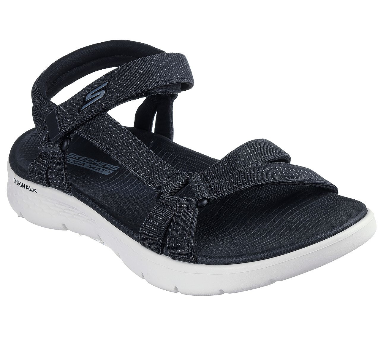 Skechers Γυναικείο Πέδιλο-Σανδάλι - GO WALK Flex Sandal - Sublime 141451-BKW Black White