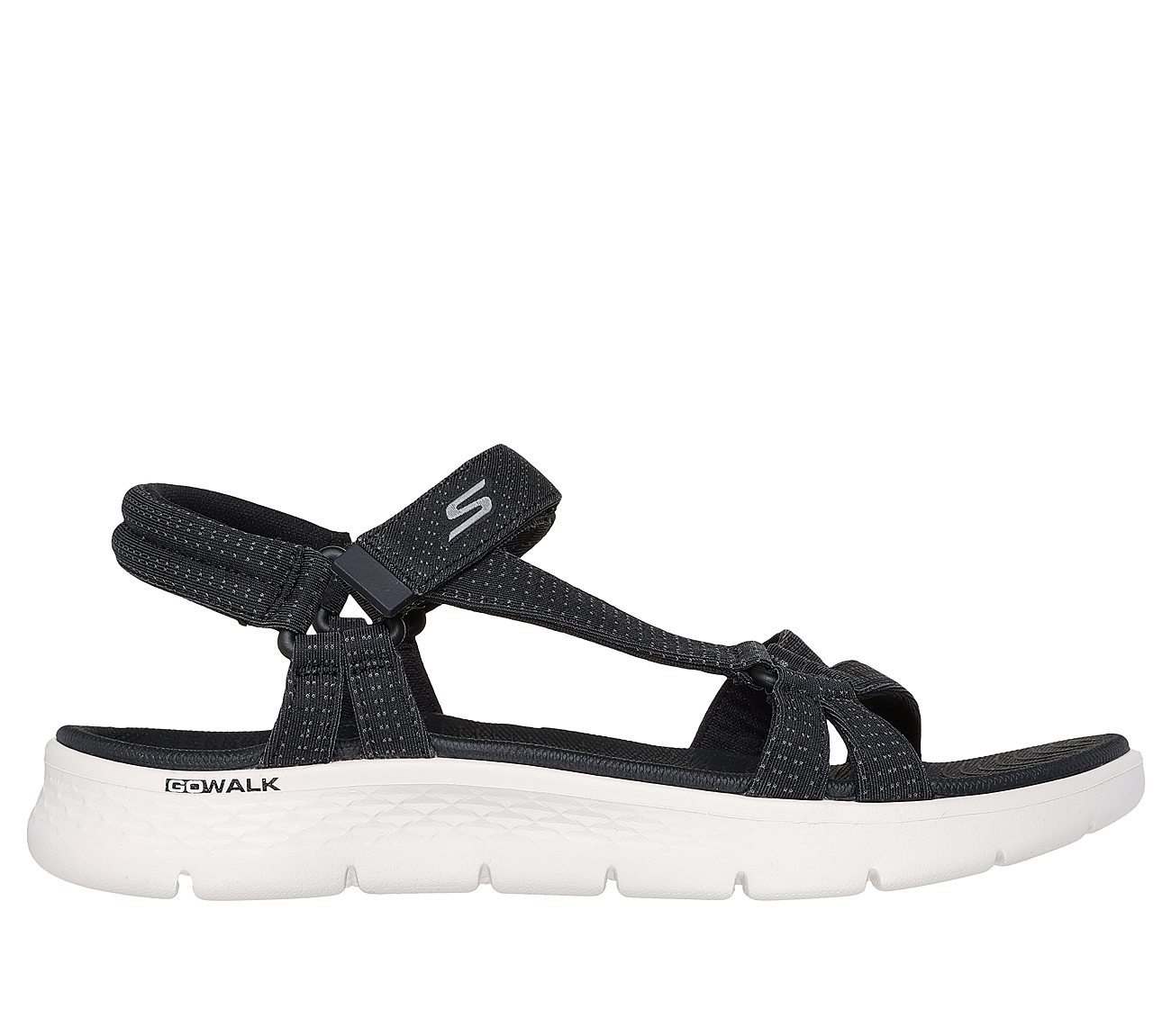 Skechers Γυναικείο Πέδιλο-Σανδάλι - GO WALK Flex Sandal - Sublime 141451-BKW Black White - Image 5