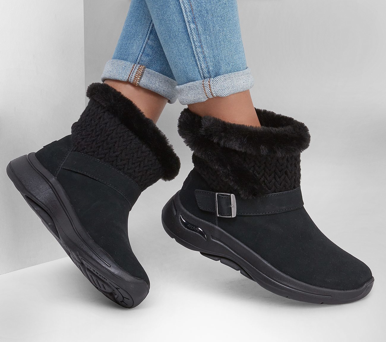 Skechers Μποτάκι Γυναικείο - GO WALK Arch Fit - 144422-BBK - Black - Image 2