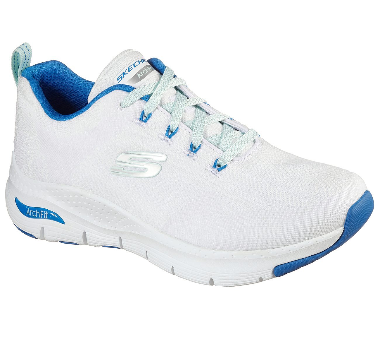 Skechers Γυναικείο Παπούτσι - Arch Fit - Comfy Wave - 149414-WBL - White-Blue
