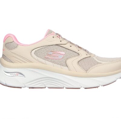 Skechers Γυναικείο Παπούτσι - Relaxed Fit: Arch Fit DLux  - 149686-NTPK - Beige-Pink