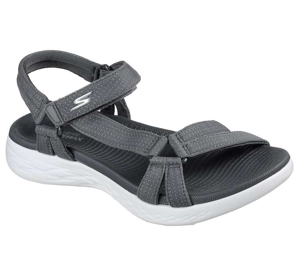 Skechers Σανδάλια Πέδιλα Γυναικεία - On the GO 600 - Brilliancy 15316-CHAR Gray