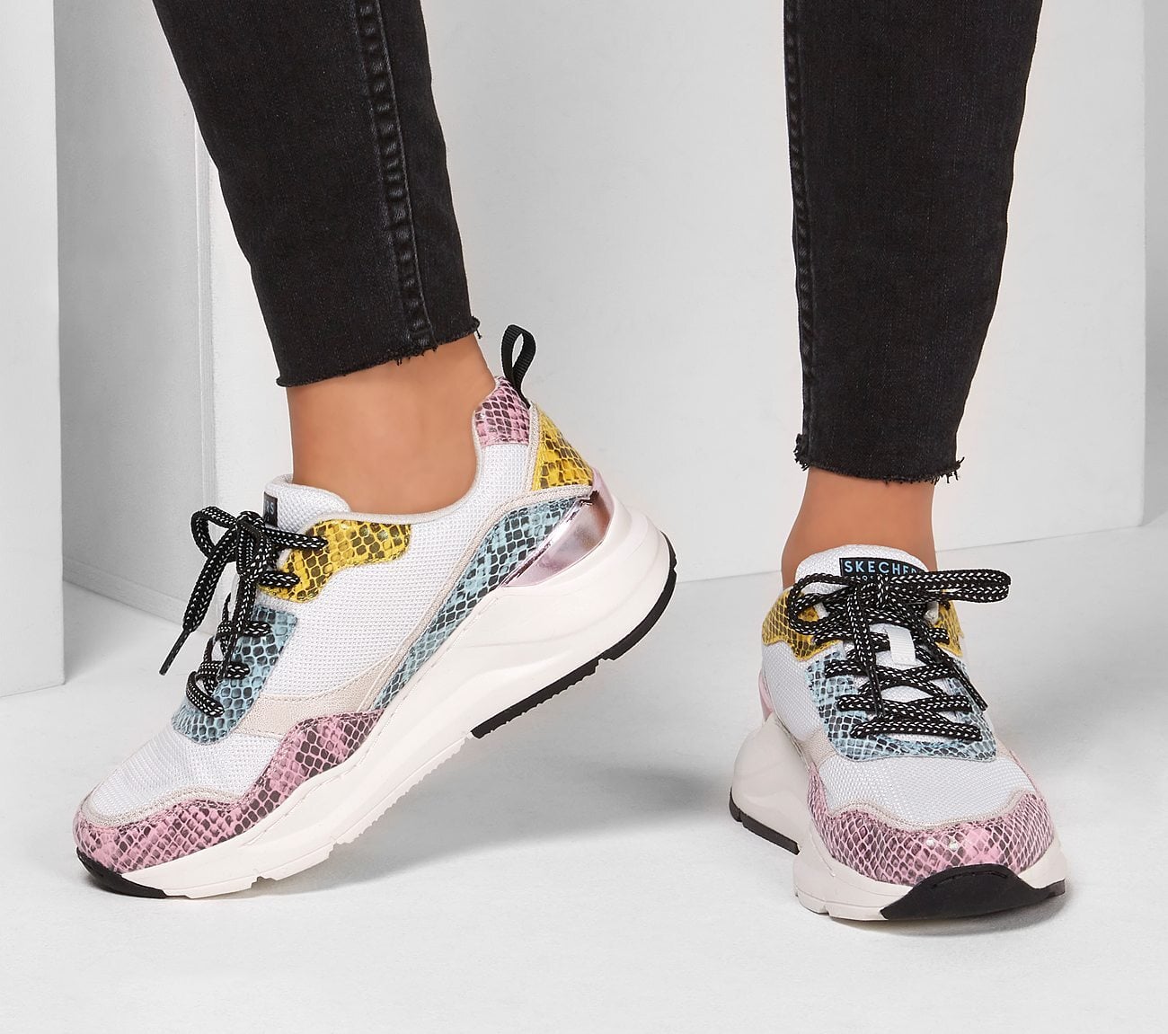 Skechers Γυναικείο Παπούτσι - Street - Rovina - Jungle Vibes - 155010-WMLT - White-Multi - Image 4