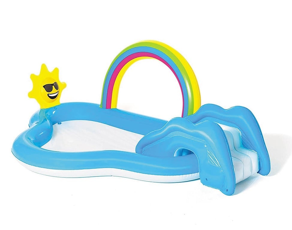 Bestway Παιδική Φουσκωτή Πισίνα - 53092 Rainbow & Shine 257X145X91CM- 15734 - Multi