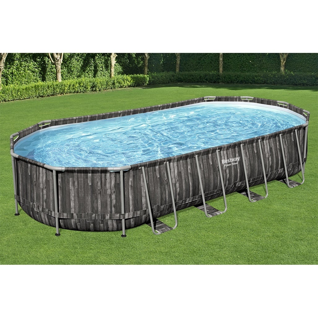Bestway Πισίνα με ενισχυμένη κατασκευή - 5611T Power Steel 732X366X122CM - 15786 - Grey - Image 2