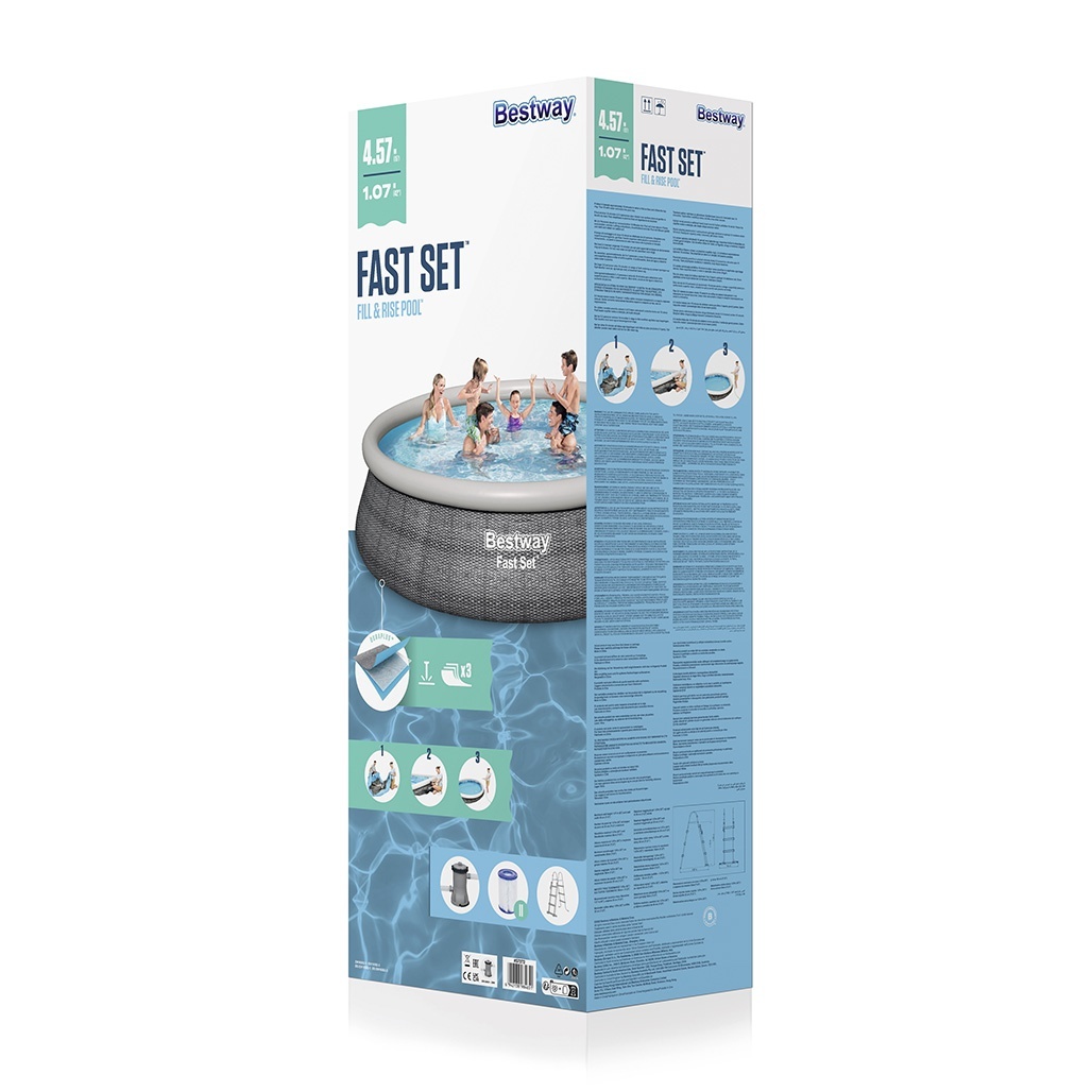 Best Way Στρογγυλή Πισίνα Φουσκωτή - Fast Pool Set 457x107cm - 15792 - Image 5