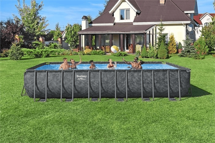 Bestway Πισίνα με ενισχυμένη κατασκευή - Apx 732X366X132CM Rectangular Pool Set - 15898 - Grey - Image 4