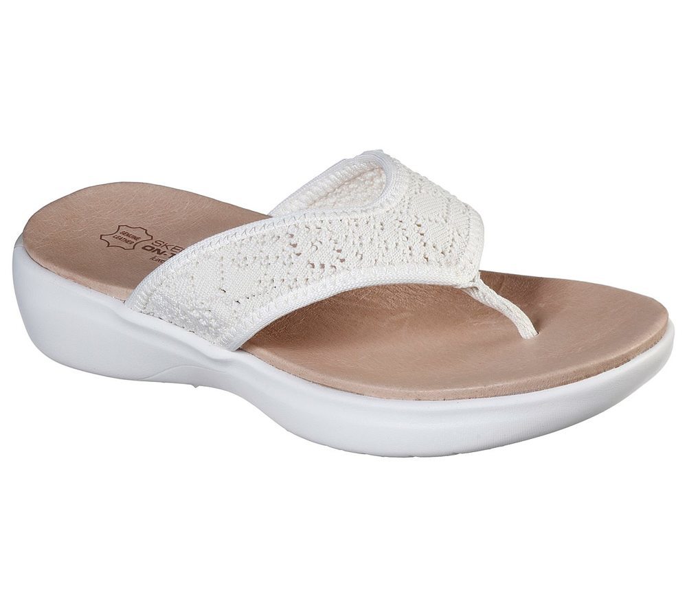 Skechers Σαγιονάρα Γυναικεία On the GO Luxe - Queen Bee - DAZZLING 16279 NAT Natural