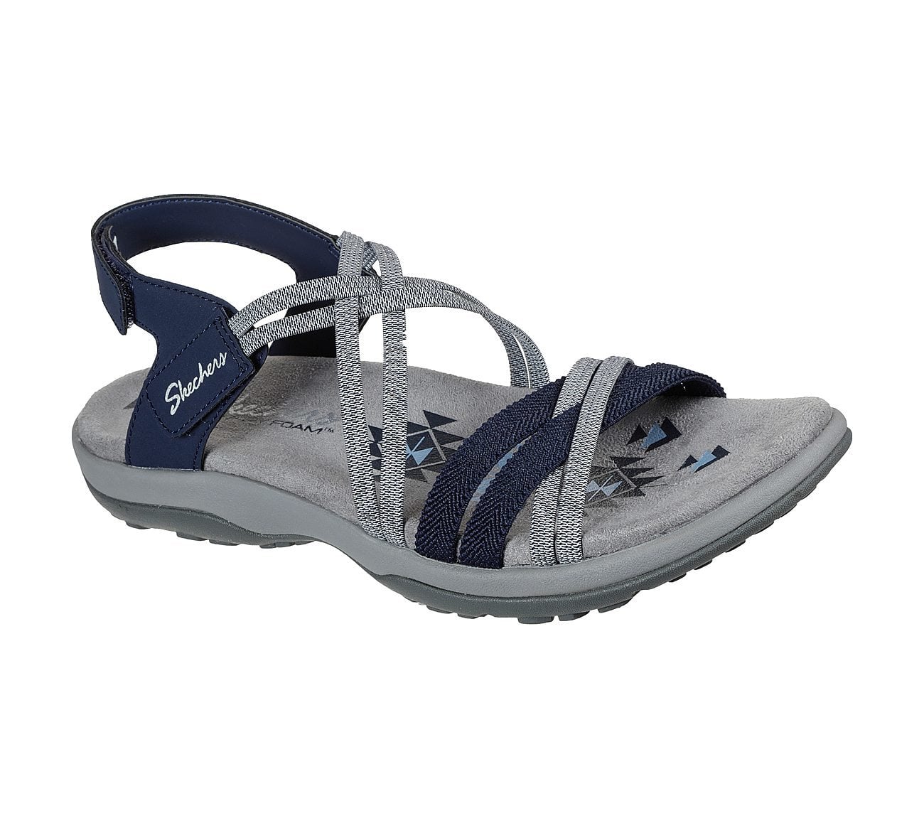 Skechers Γυναικείο Πέδιλο-Σανδάλι - Reggae Slim - Takes Two 163112-NVY - Navy