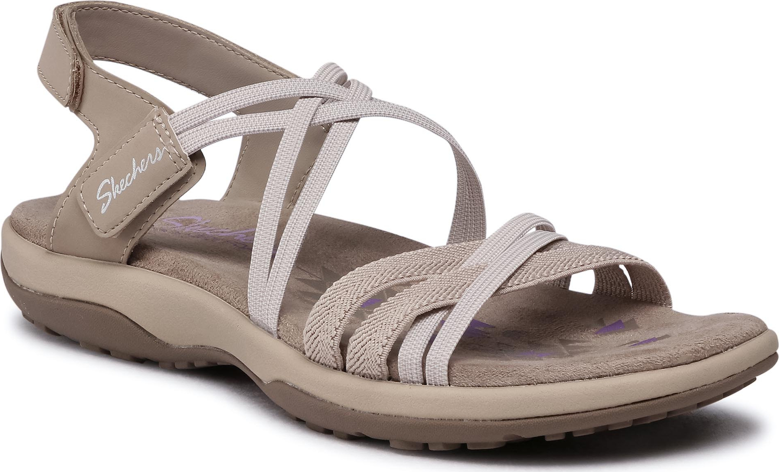 Skechers Γυναικείο Πέδιλο-Σανδάλι - Reggae Slim - Takes Two 163112-TPE Beige