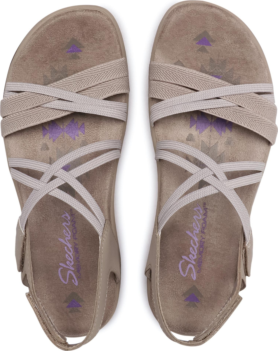 Skechers Γυναικείο Πέδιλο-Σανδάλι - Reggae Slim - Takes Two 163112-TPE Beige - Image 6