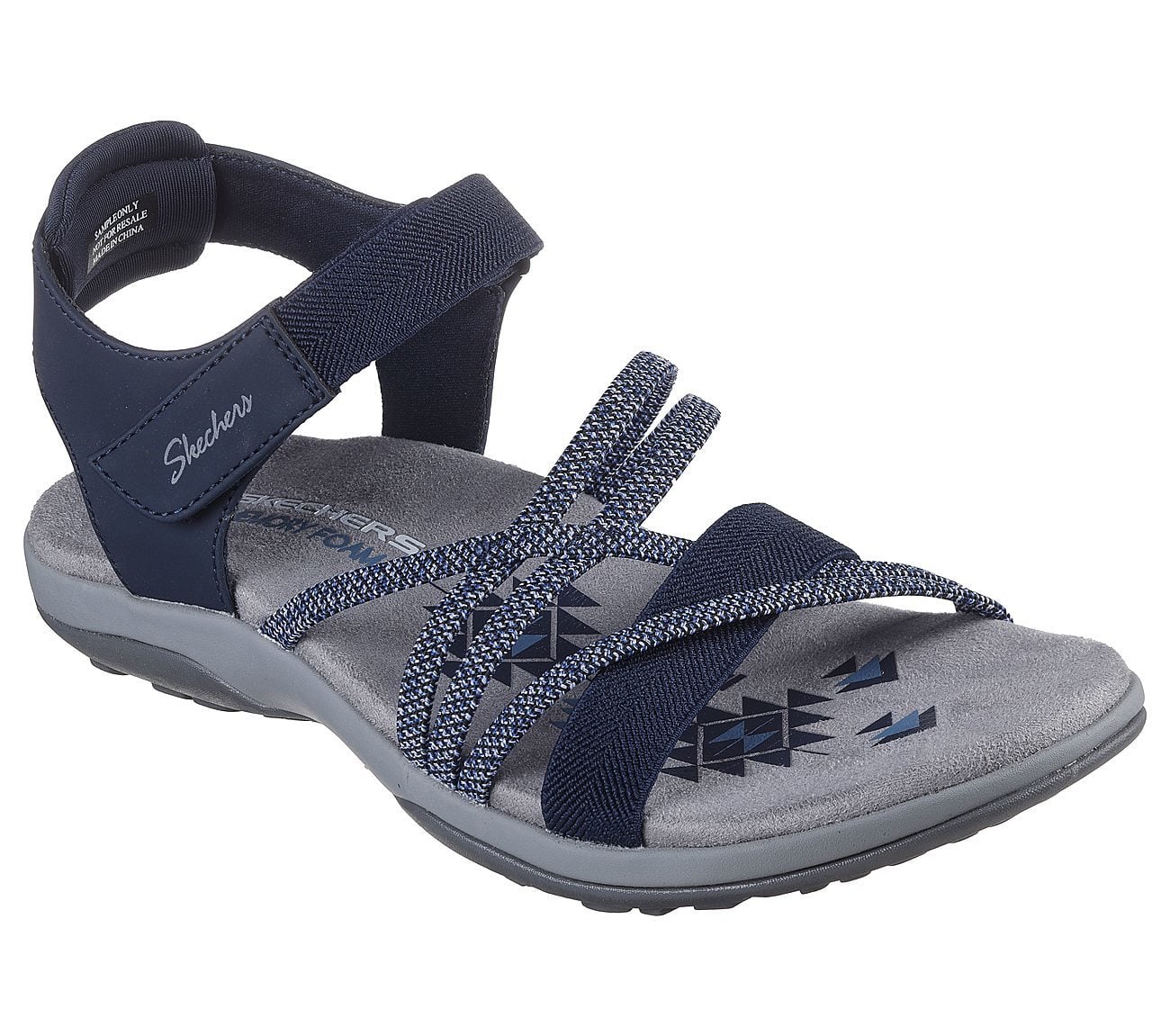 Skechers Γυναικείο Πέδιλο-Σανδάλι - Reggae Slim - Meadow Grazer - 163193-NVY Navy