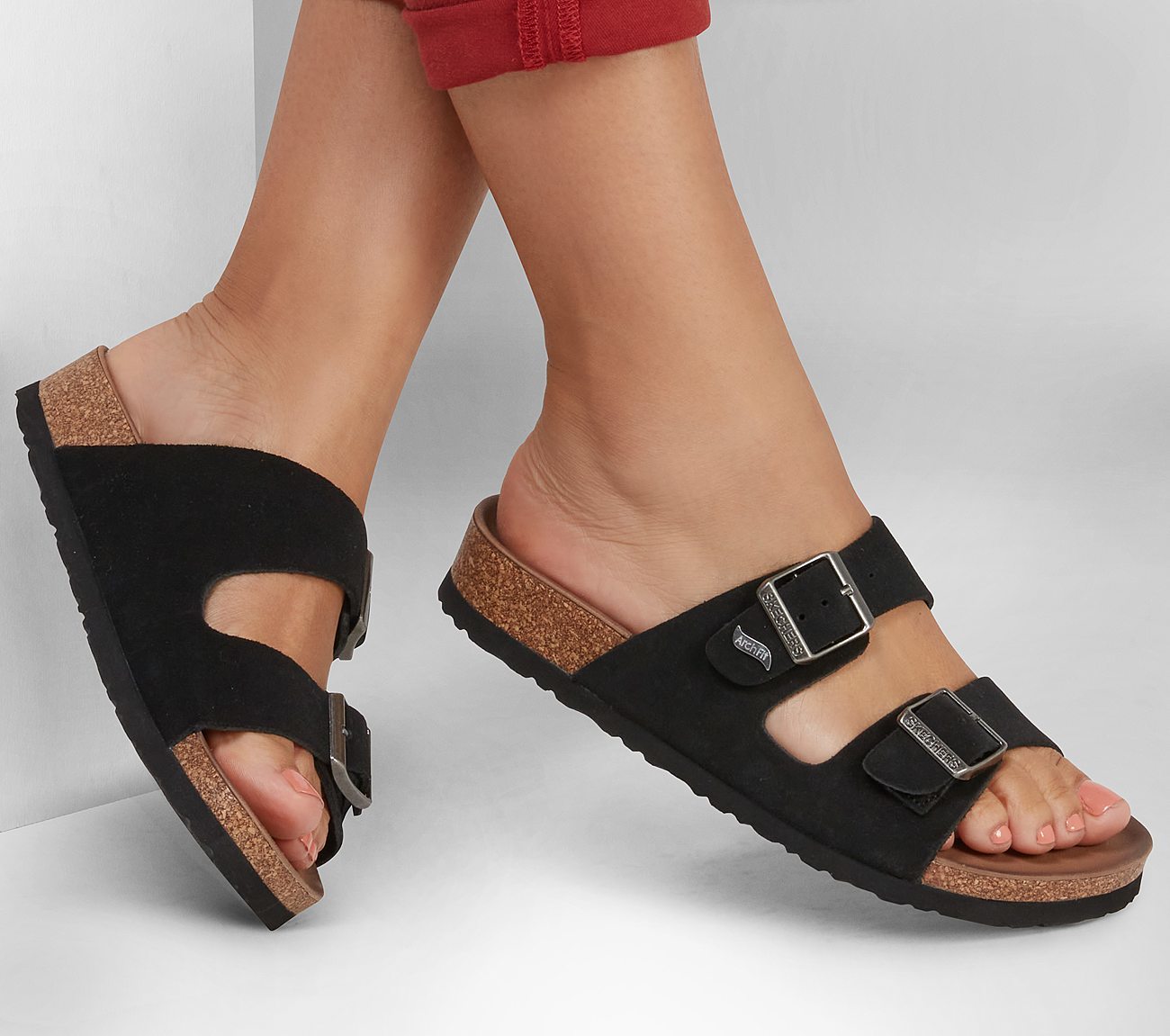 Skechers Γυναικείο Πέδιλο-Σανδάλι - Arch Fit Granola - 163315-BLK Black - Image 5