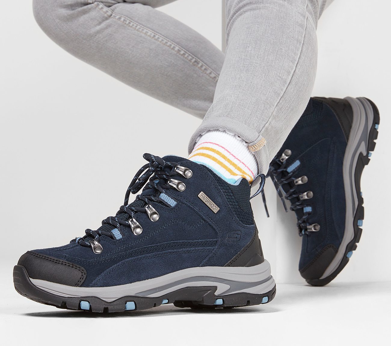 Skechers Μποτάκι Γυναικείο - Relaxed Fit: Trego - Alpine Trail 167004-NVGY NAVY - Image 5