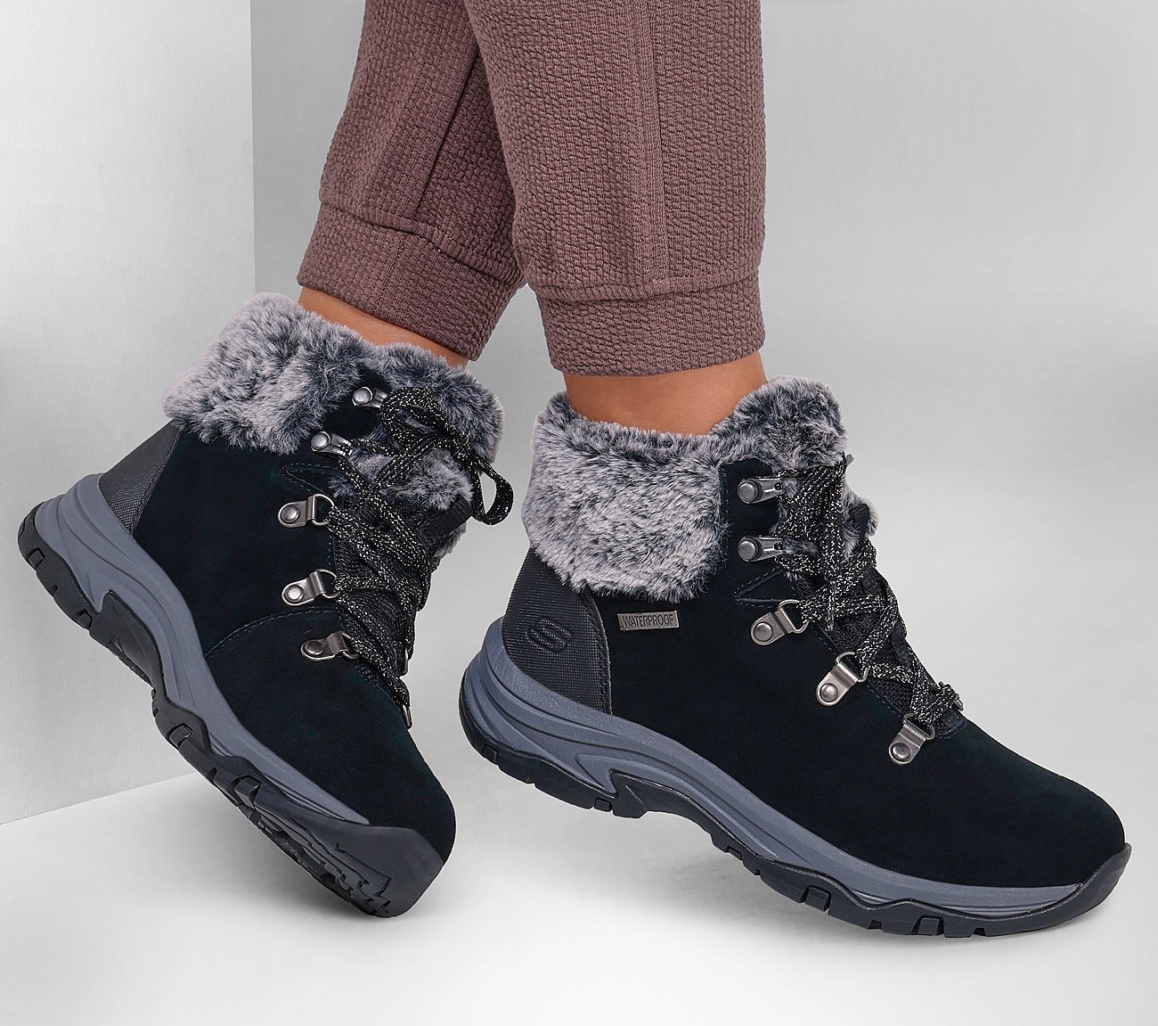 Skechers Μποτάκι Γυναικείο - Relaxed Fit: Trego - Falls Finest - 167178-BLK Black - Image 5