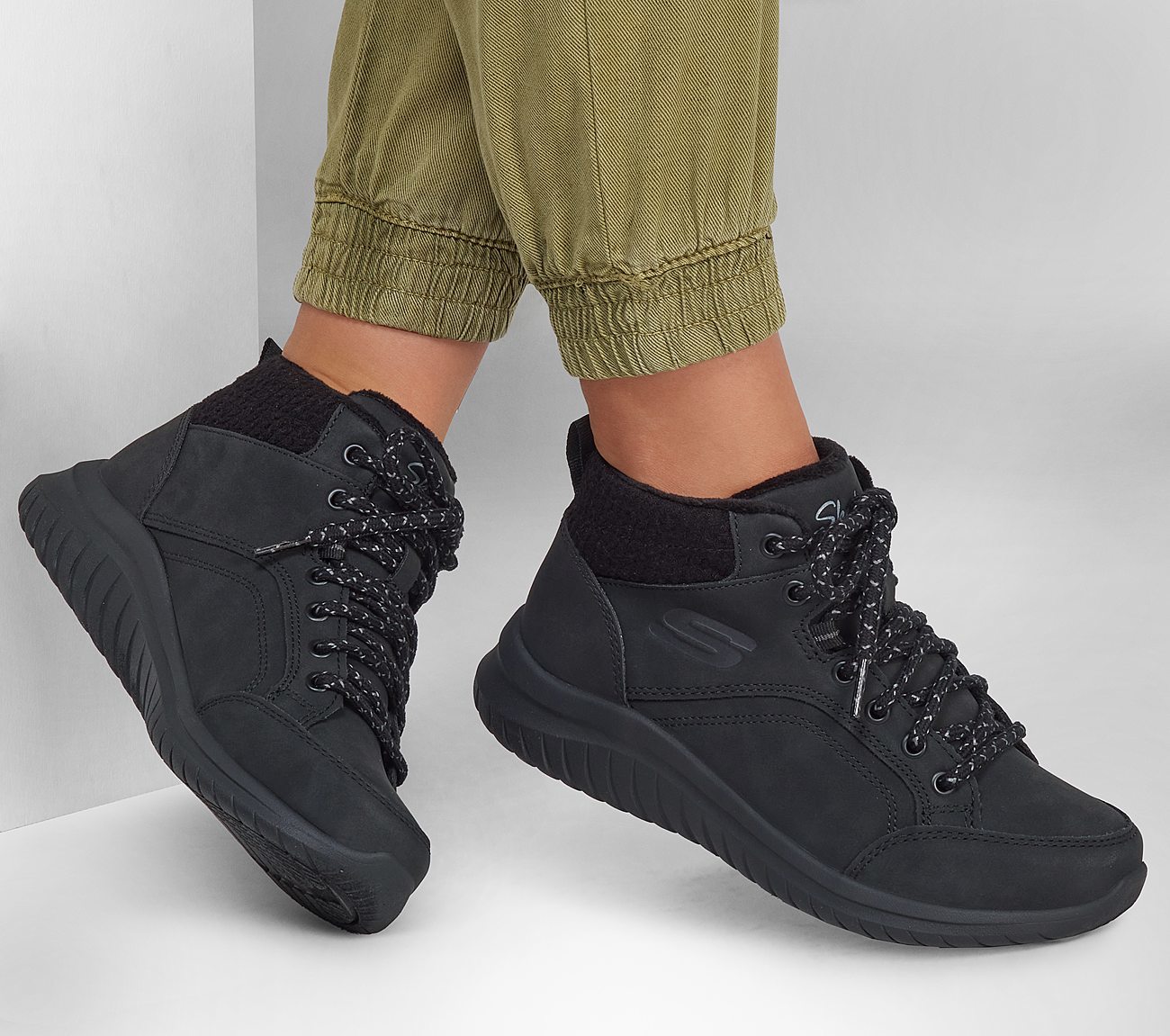 Skechers Μποτάκι Γυναικείο - Ultra Flex 2.0 - Casual Mix 167973-BBK Black - Image 5