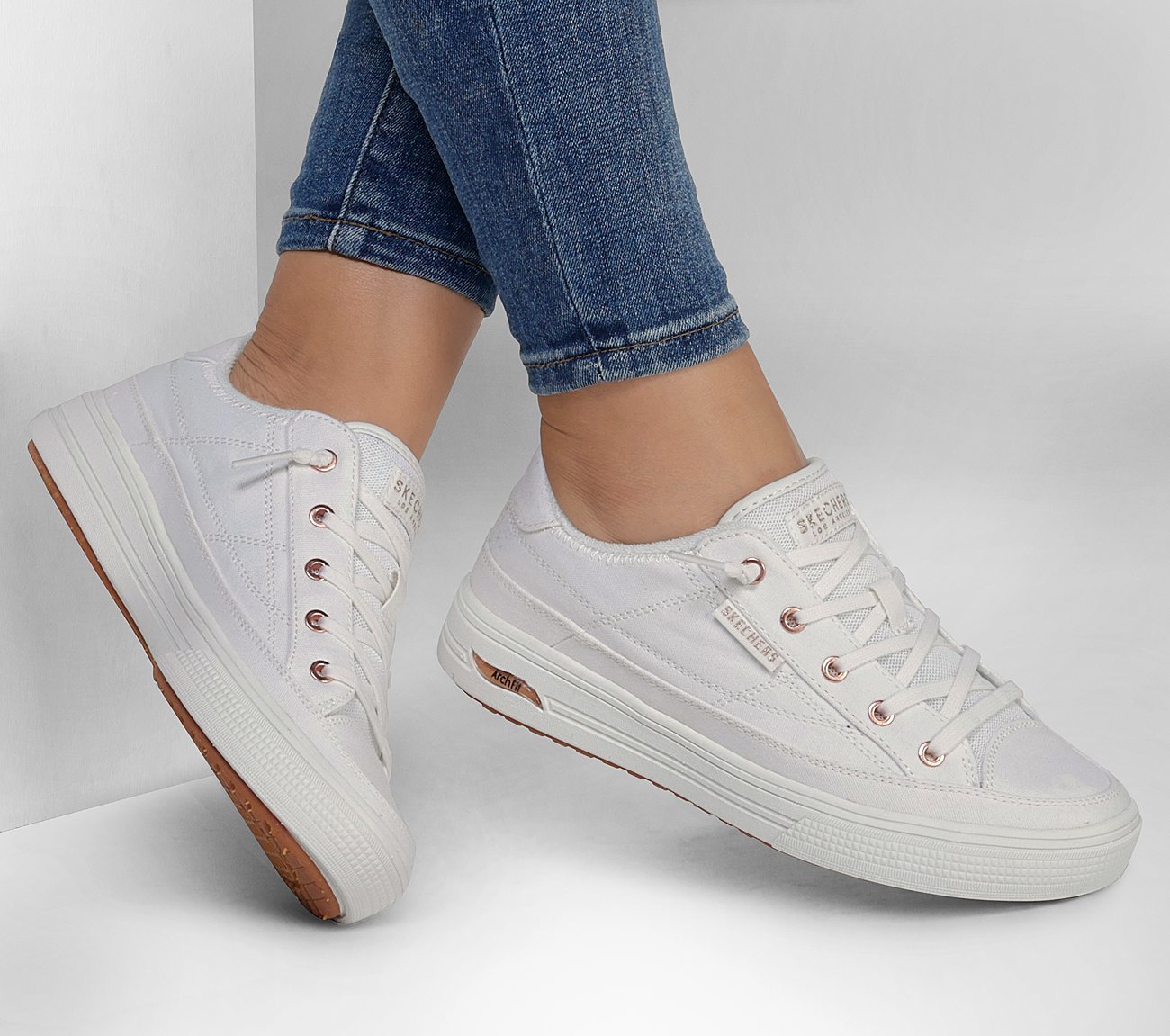 Skechers Παπούτσι Γυναικείο - Arch Fit Arcade - Meet Ya There 177190-WHT - Image 4