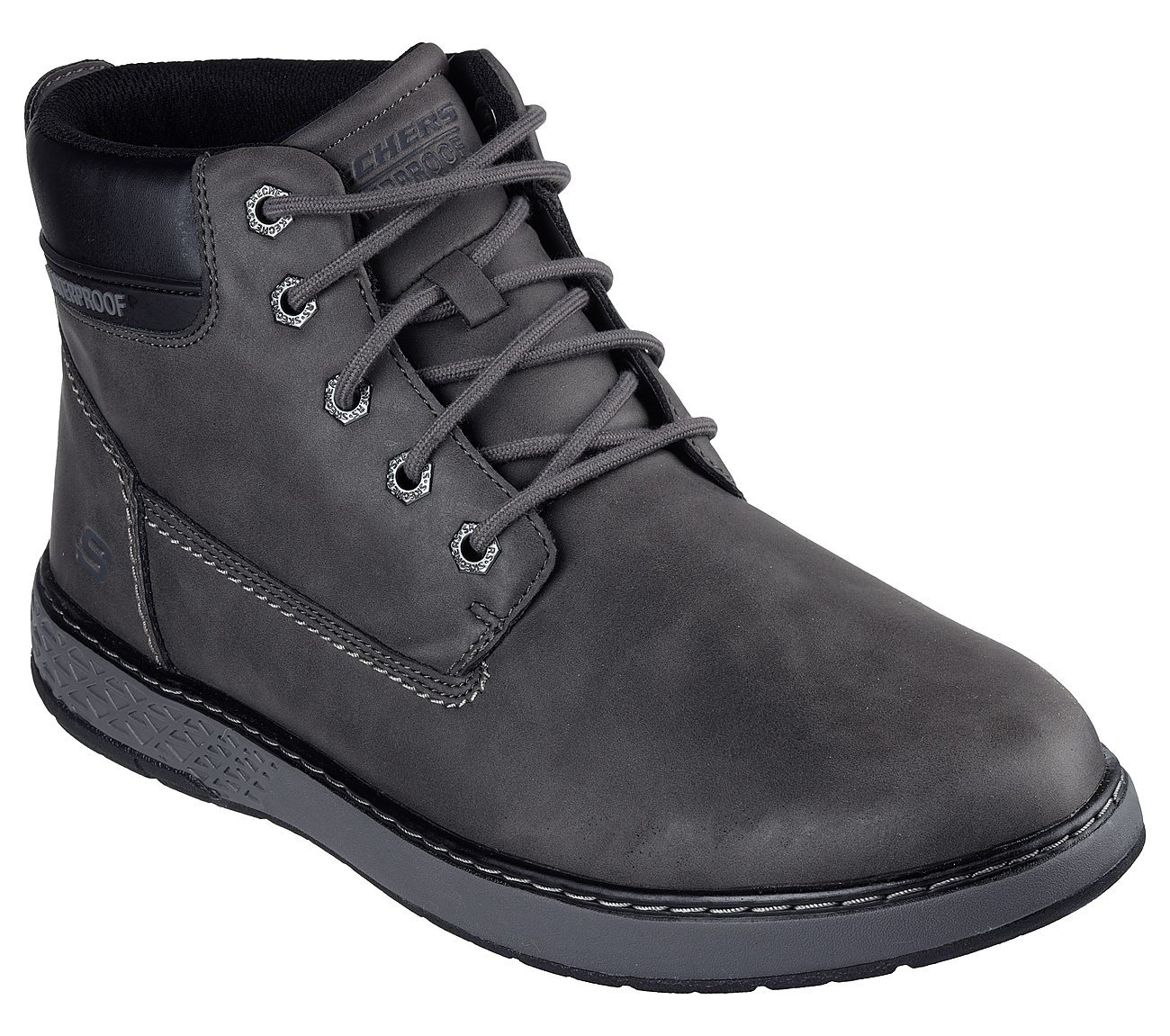 Skechers Μποτάκι Ανδρικό - Relaxed Fit: Garlan - Deno 205235-CHAR GRAY