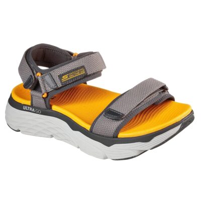 Skechers Πέδιλο Ανδρικό - Men Max Cushioning GOwalk Sandals - (229010-GYOR) - Grey
