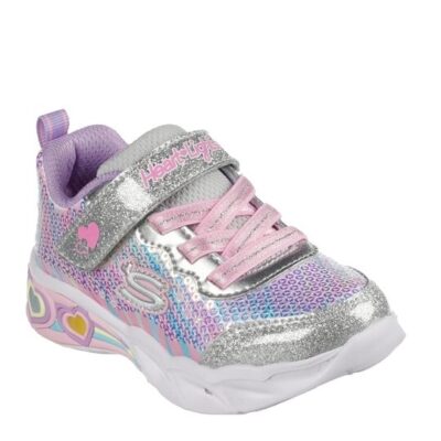 Skechers Παπούτσι Γιά κορίτσι - Sweetheart Lights - Lets Shine 302313N-SMLT Silver / Multi