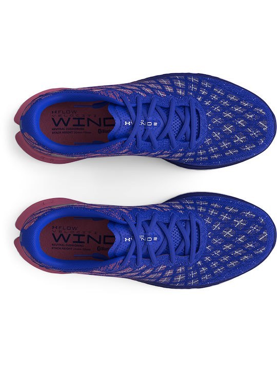 Under Armour Παπούτσι Ανδρικό - FLOW Velociti WIND 2 RNA - 3026579-400 - Versa Blue Pace Pink Bauha - Image 4