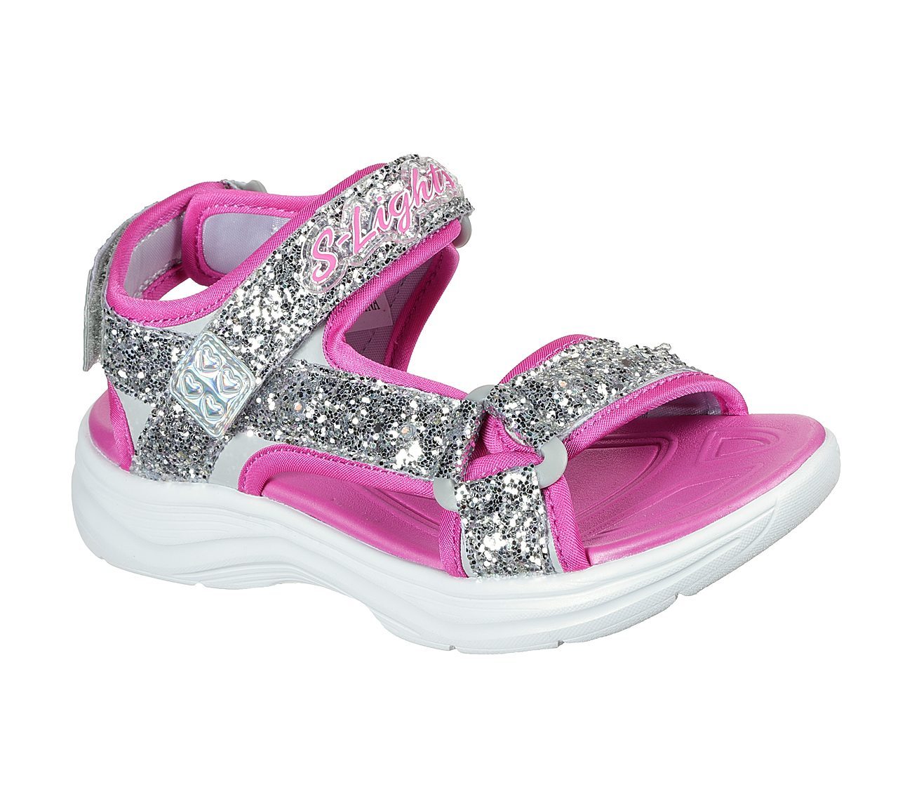 Skechers Πέδιλο Γιά Κορίτσι - Glimmer Kicks - Glittery Glam 302965L-SLHP Silver