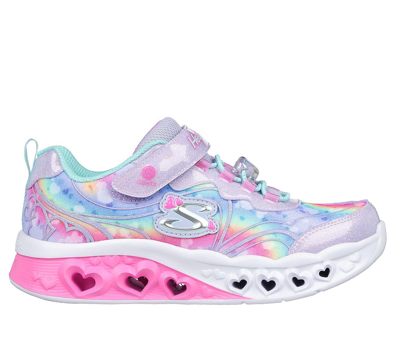 Skechers Παπούτσι για Κορίτσι - Flutter Heart Lights - Groovy Swirl - 303253L-LVAQ PURPLE - Image 5