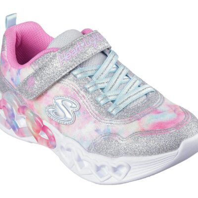 Skechers Παπούτσι για Κορίτσι - Infinite Heart Lights: Color Lovin 303753L-SMLT SILVER
