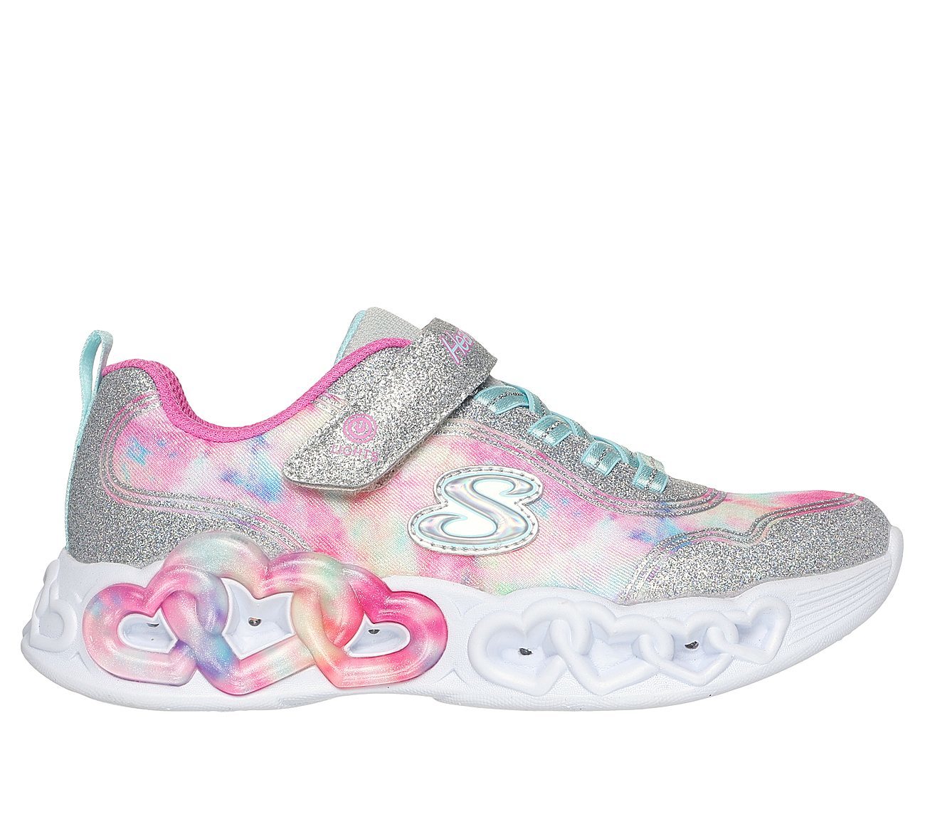 Skechers Παπούτσι για Κορίτσι - Infinite Heart Lights: Color Lovin 303753L-SMLT SILVER - Image 5