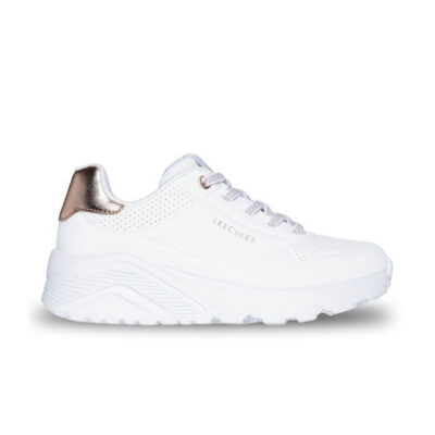 Skechers Παπούτσι Παιδικό Για Κορίτσι - Uno Lite Embossed Closure & Metallic - 310384L-WHT - White
